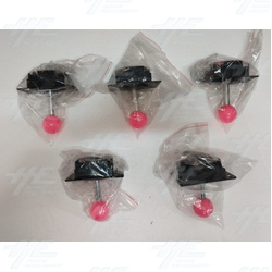 Black Joystick With Pink Ball Top For Arcade Machine Bulk Offer - New (5 Pcs)