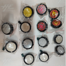 Assorted Dome Illuminated Push Button For Arcade Machine Bulk Offer - White, Yellow And Red - New (14 Pcs)