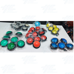 Assorted Round and Dome Illuminated Push Buttons With Microswitches Bulk Offer - New (36 Pcs)