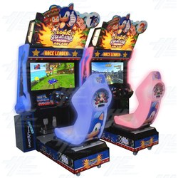 Sonic And Sega All Stars Racing Twin Arcade Machine Driving
