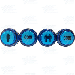 Illuminated Start Button 4pc Set - Blue