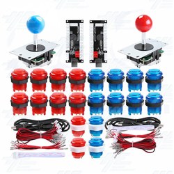 Two Player Arcade Kit for PC (DIY Type D) Illuminated Set