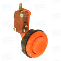 Pushbutton for Short Arcade Panel with Microswitch - Orange Pushbutton for Short Arcade Panel with Microswitch - Orange