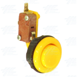 Pushbutton for Short Arcade Panel with Microswitch - Yellow Pushbutton for Short Arcade Panel with Microswitch - Yellow