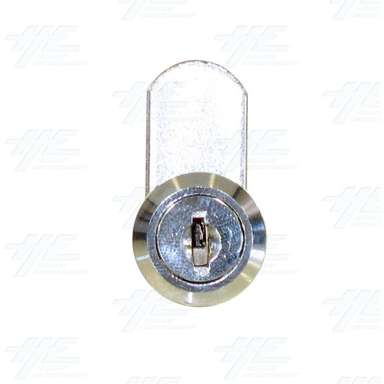 C-Clip Mounted Chrome Cam Lock with Flat Wafer Key - Series  B35 - Front View