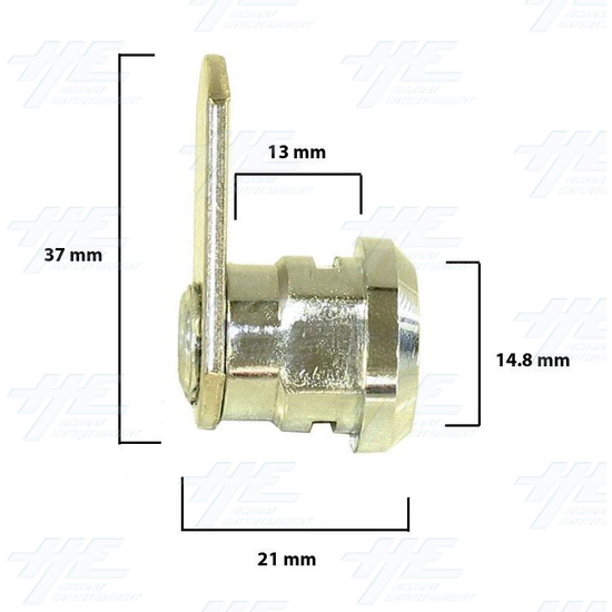 C-Clip Mounted Chrome Cam Lock with Flat Wafer Key  - Series D45 - Diagram