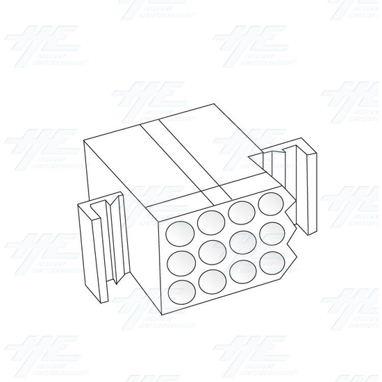 MOLEX 12 Way Receptacle Plug - 03-09-1121 - Angle View