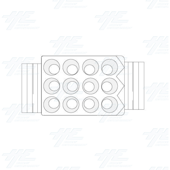 MOLEX 12 Way Receptacle Plug - 03-09-1121 - Front View