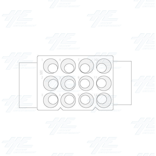 MOLEX 12 Way Receptacle Plug - 03-09-1121 - Back View