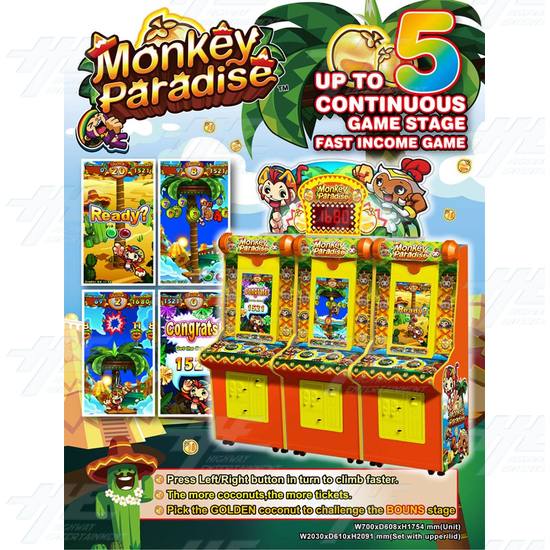 Monkey Paradise Redemption Machine (3 Player) - Brochure