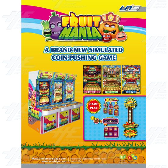 Fruit Mania Plus 2 Video Redemption Machine - Gameplay Flyer