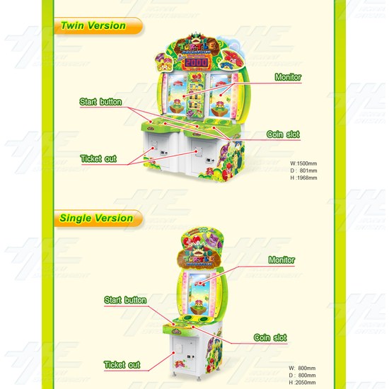 Turtle Adventures Ticket Redemption Machine - Turtle Adventures Single and Twin Machines