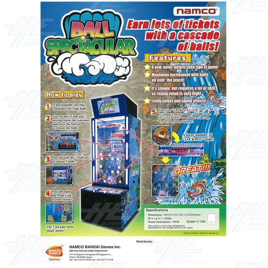 Ball Spectacular and Triple Turn Redemption Arcade Machine Set - Ball Spectacular Brochure