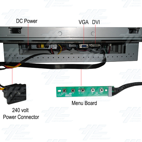 32" LCD Monitor - Suitable for Vewlix Arcade Machine - Rear Connections