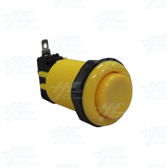 Arcade Push Button with Microswitch - Yellow (Premium Series) - Full View