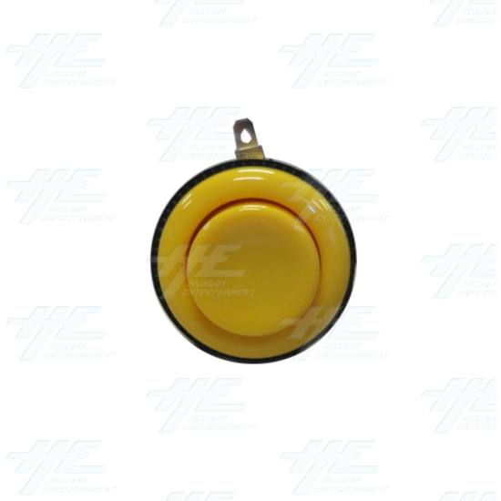 Arcade Push Button with Microswitch - Yellow (Premium Series) - Front View