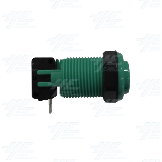 Arcade Push Button with Microswitch - Green (Premium Series) - Side View With Microswitch