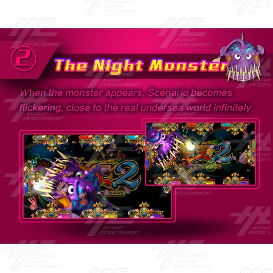 Ocean King 2: Monster's Revenge Arcade Machine - Ocean King 2 : Monster's Revenge - The Night Monster