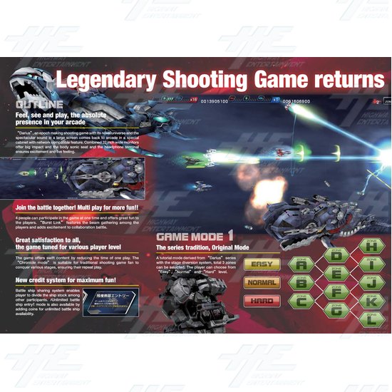 Darius Burst: Another Chronicle Arcade Machine - Brochure Inside 01