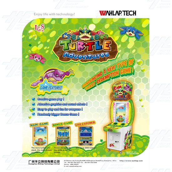 Turtle Adventure Single Arcade Machine - Turtle Adventure Single Arcade Machine Flyer