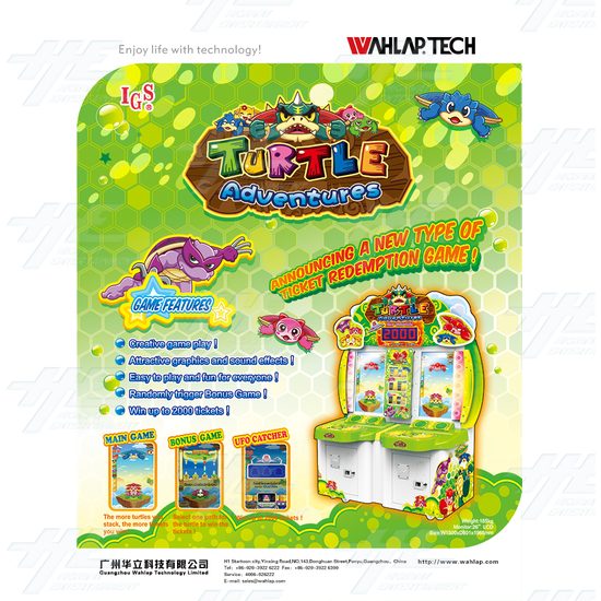 Turtle Adventure Twin Arcade Machine - Turtle Adventure Twin Arcade Machine Flyer