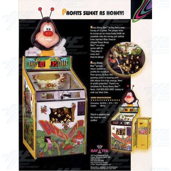 Buzzy Buzzy Bee Ticket Redemption Machine - Brochure