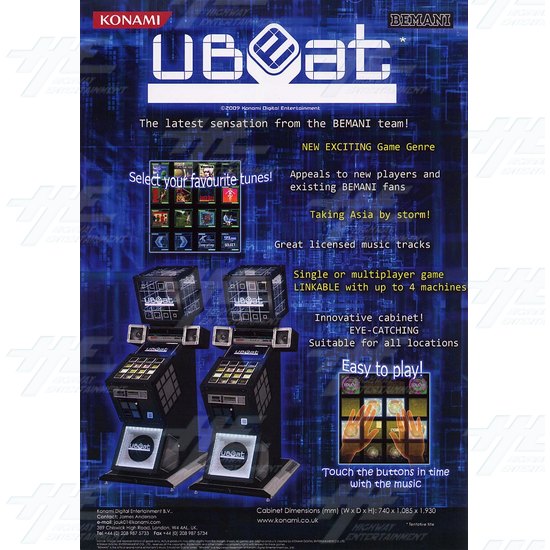 Jubeat Arcade Machine - Brochure