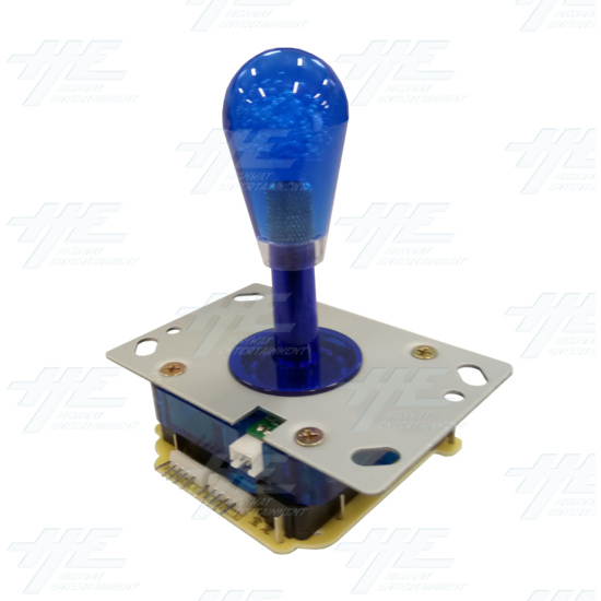 Blue Illuminated Joystick for Arcade Machine - Angle View