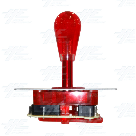 Red Illuminated Joystick for Arcade Machine - Back View