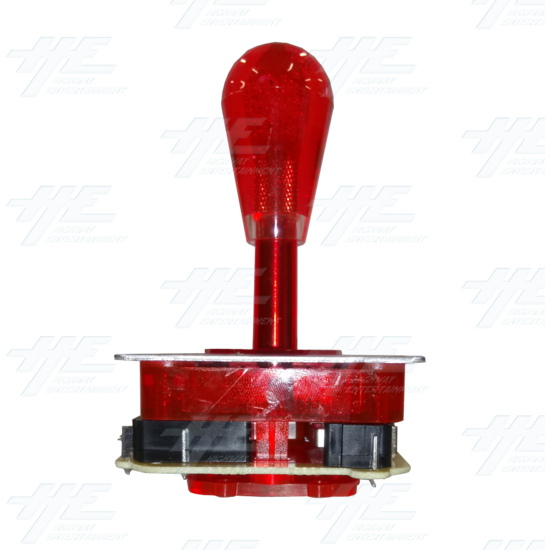 Red Illuminated Joystick for Arcade Machine - Left View