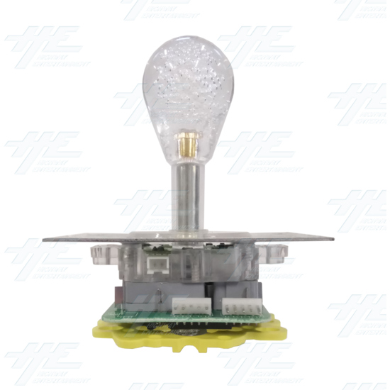 Short Bat Clear Bubble Top Multi-coloured Illuminated Joystick for Arcade Machine - front view