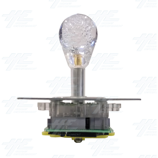 Short Bat Clear Bubble Top Multi-coloured Illuminated Joystick for Arcade Machine - back view