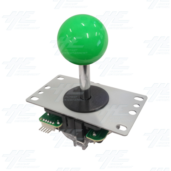 DIY Green Arcade Joystick and Buttons Kit for Arcade Machines - Green Joystick Angle View