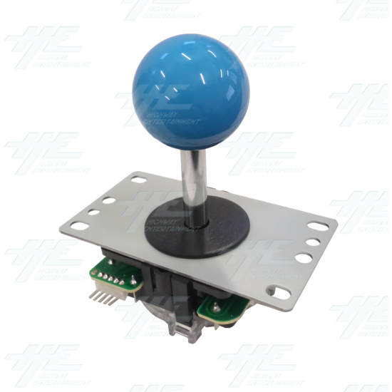 DIY Blue Arcade Joystick and Buttons Kit for Arcade Machines - Blue Joystick Angle View