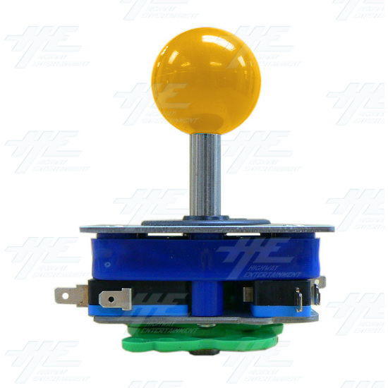 Yellow Ball Top Joystick for Arcade Machine (Zippy Styled) - Side View