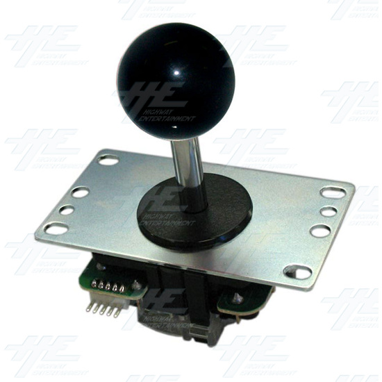 Sanwa Joystick (JLF-TP-8YT) with Black Ball Top - Angle View