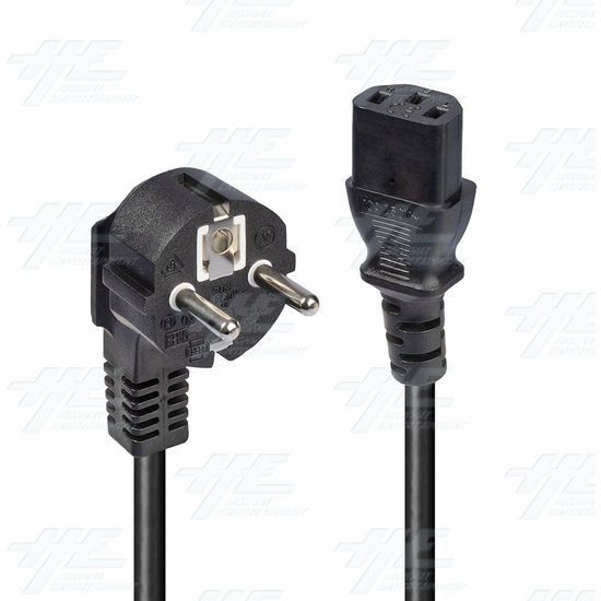 European Power Cable IEC C13 1.5m - Connector View