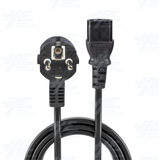 European Power Cable IEC C13 1.5m - Connector View