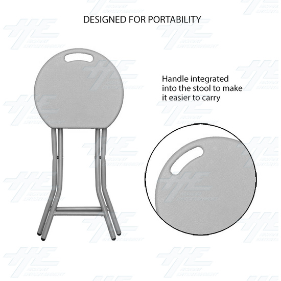 Plastic Fold Out Stool - (Black Version) - Portable