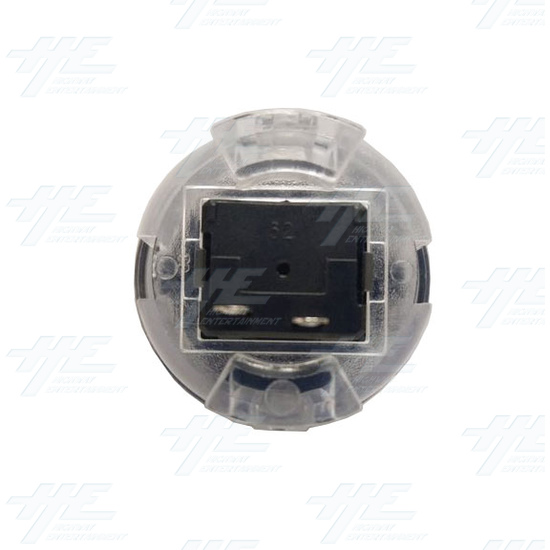 Black with Clear Rim Snap in Arcade Push Buttons 28mm - Bottom View