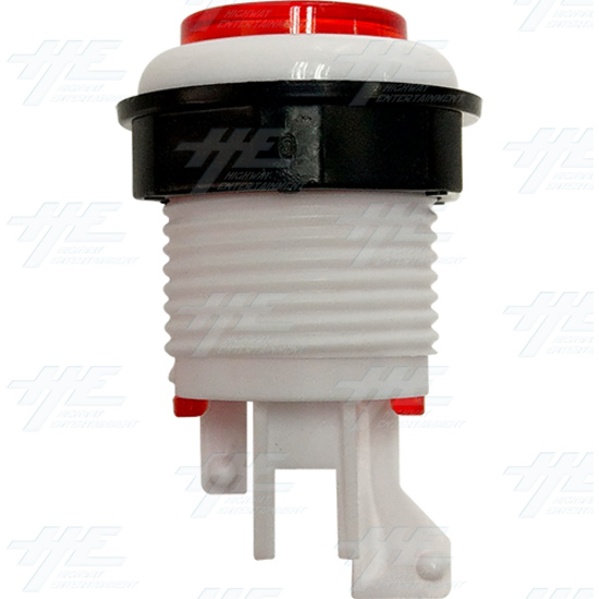 33mm White Rim Pushbutton Eco Series - Red - White Rim Pushbutton Eco Series - Red Side View