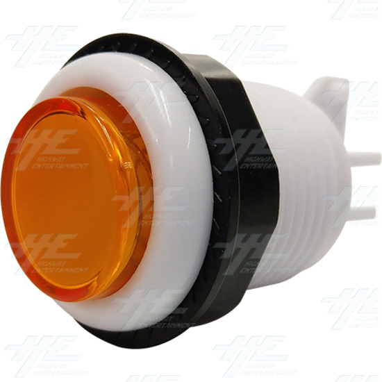 33mm White Rim Pushbutton Eco Series - Orange - White Rim Pushbutton Eco Series - Orange Angle View