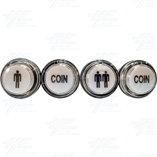 Illuminated Start Button 4pc Set - White - Illuminated Start Button 4pc Set - White