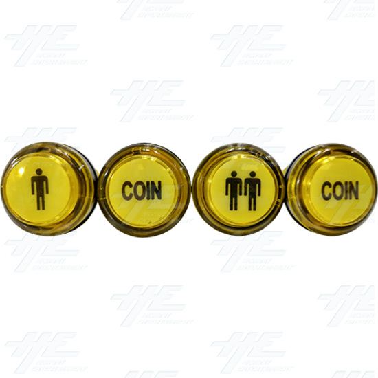 Illuminated Start Button 4pc Set - Yellow - Illuminated Start Button 4pc Set - Yellow