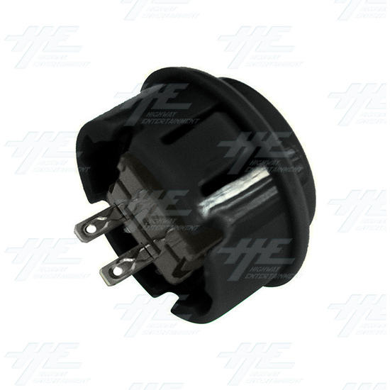 30mm Snap in Arcade Push Button - Black - 30mm Snap in Arcade Push Button - Black Back View