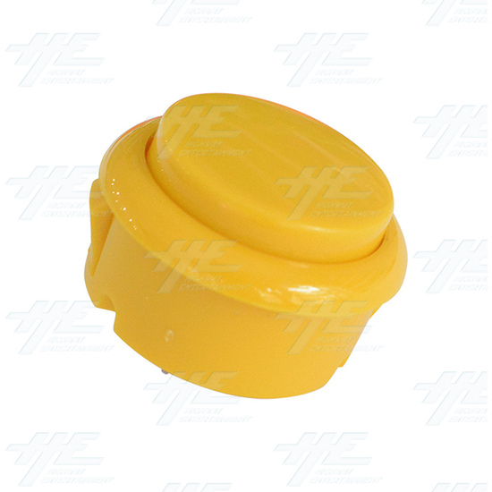 30mm Snap in Arcade Push Button - Yellow - 30mm Snap in Arcade Push Button - Yellow Angle View