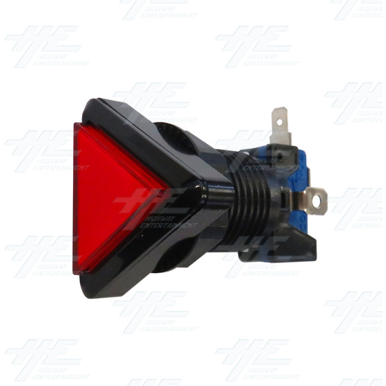 Triangle Illuminated Push Button Set - Red - Triangle Illuminated Push Button - Red Angle View