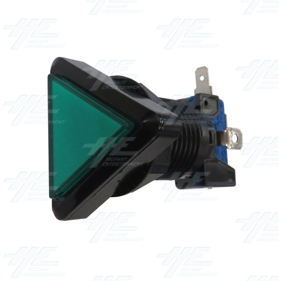 Triangle Illuminated Push Button Set - Green - Triangle Illuminated Push Button - Green Angle View