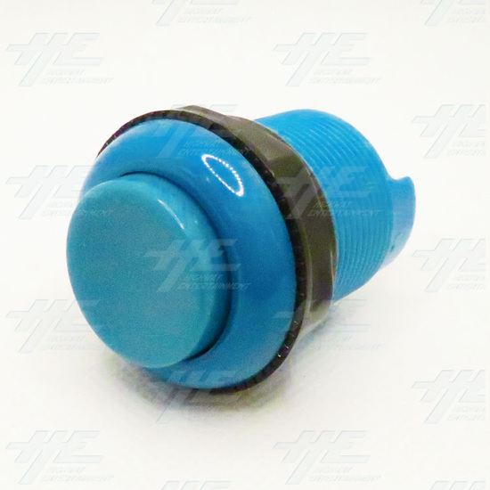 33mm Arcade Push Button with Inbuilt Microswitch - Blue - Concave - Push Button with Inbuilt Microswitch - Blue - Concave