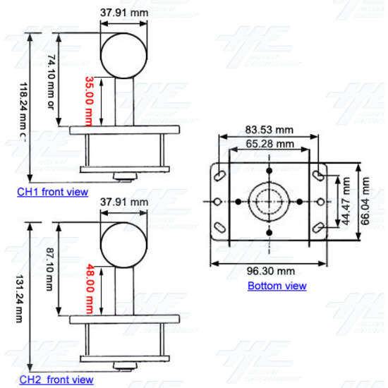 Plastic Construction Joystick - Plastic Construction Joystick Dimensions